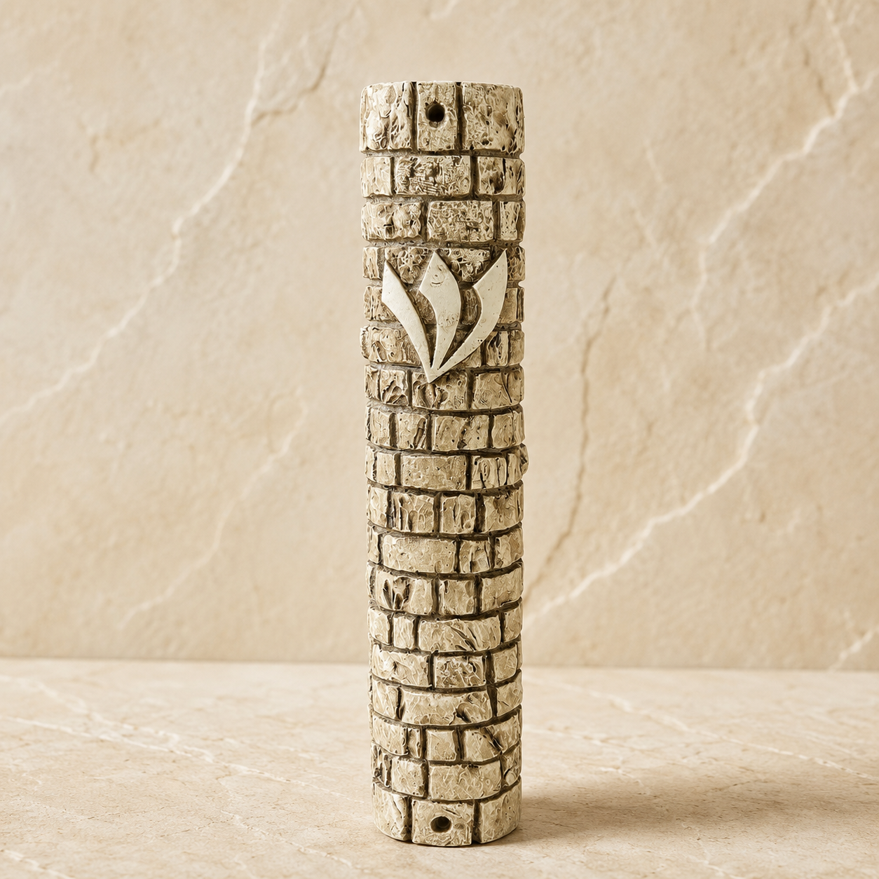 Jerusalem Western Wall Stone Mezuzah Case – 6"
