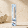 Blue Marble Mezuzah Case – 12 cm